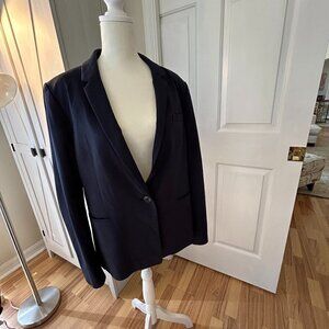 Alex Marie Wool Blend Fitted Navy Jacket Size 16